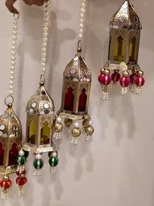 Pearl With Cage String, Moroccan Cage Hanging, Indian wedding Decoration, Haldi Mehendi Decoration, estivalCeiling Decoration - Product Image 3