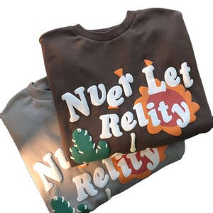 Camiseta personalizada con estampado de abullonado en 3D para hombre, algodón orgánico de alta calidad, hombros caídos, tejido de peso pesado, 100% algodón, ajuste Extragrande - Product Image 1