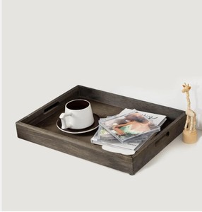 Gran oferta, diseño elegante, bandeja de madera MDF y 4 posavasos con asas de metal, mesa de centro, bandeja de madera en Color azul, nuevo diseño - Product Image 6