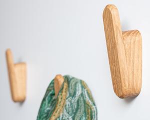 Crochet mural en bois de qualité supérieure Crochet mural décoratif en bois de style vintage pour manteau de salle de bain Crochet pour chapeau fait main naturel - Product Image 3