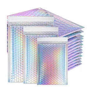 Enveloppes à bulles métalliques personnalisées enveloppes d'expédition rembourrées en papier kraft pour vêtements avec épaisseur et impression personnalisables - Product Image 1