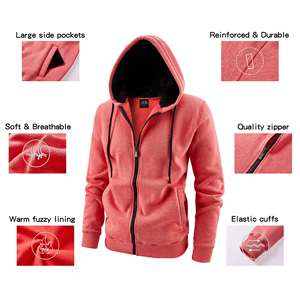 Invierno hombres pulóver sudaderas con capucha Streetwear grueso cómodo elegante algodón Unisex Zip Up sudaderas con capucha sudadera fabricantes de ropa - Product Image 5