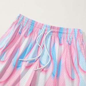 กางเกงขาสั้นสำหรับผู้ชายชุดกีฬาตาข่ายระบายอากาศได้ดีพิมพ์ลายกราฟิกพิมพ์ซับลิเมชันแนวสตรีทคุณภาพสูงสำหรับฤดูร้อน - Product Image 3