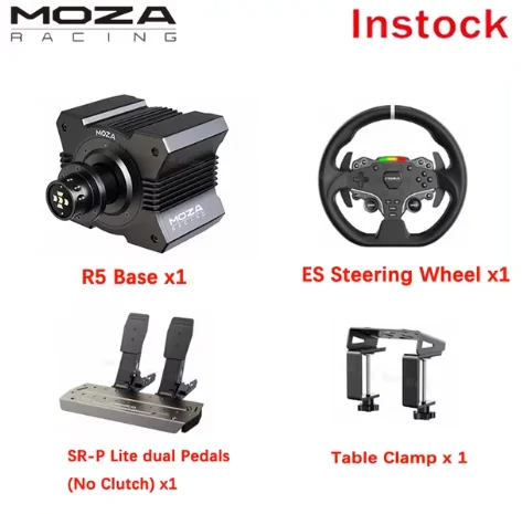 Moza Racing R5 ミナト MOZA R5 Racing Bundle — 5.5 Nm DD Kit (Fast US Shipping