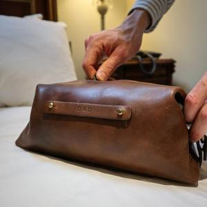 Bonne qualité hommes Kits étanche sac de rasage nouvelle mode Logo personnalisé poignée en cuir fermeture à glissière TYG-0063 - Product Image 3