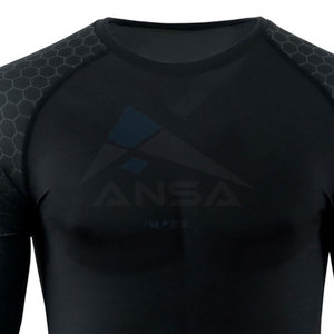 Latest Design Light <b>Weight</b> Mens Rash Guard Factory Made Customized Logo Printing Low MOQ Sports Wear For Gym Fitness <b>Swimming</b> - Product Image 4