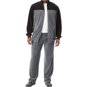 ชุดวอร์มผ้ากำมะหยี่สำหรับผู้ชายชุดวอร์มไซส์ใหญ่พิเศษระบายอากาศ - Product Image 4