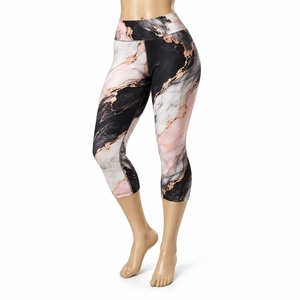 Women <b>Capri</b> <b>Legging</b> Featuring Soft Polyester Material Four Way Stretch Design Lightweight Construction Comfortable Waistband - Product Image 1
