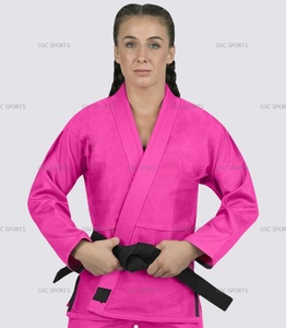 Pink jiu jitsu gi pour femmes sur mesure bjj gi avec finition de haute qualité conception de motif précis sur le prix bon marché meilleur gi - Product Image 5