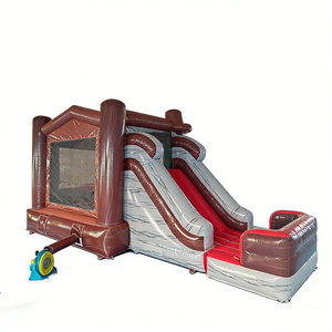 Château gonflable commercial robuste avec toboggan pour location événementielle - Product Image 1