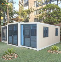 Préfabriqué Pliant 20Ft 40Ft Préfabriqué Conteneur Extensible Maison 2 3 4 5 Chambre Mobile Minuscule Bureau À Domicile Cuisine Salle De Bains