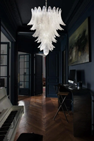 Grand Lustre Italien de Murano Soufflé Art Lustre en Verre Luminaires pour Foyer Escalier Couloir Salle de Bain