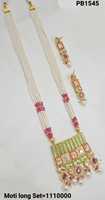 Elegante Collar Étnico Tradicional Chapado en Oro con Flores, Joyería India de Aleación de Lujo para Mujeres y Niñas, Perla con Imperfecciones