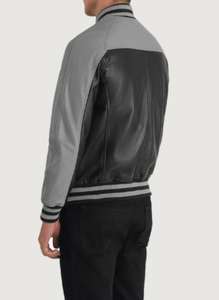 แจ็กเก็ตหนังใส่สบายสำหรับผู้ชายผลิตจากโรงงานพร้อมป้ายสั่งทำ - Product Image 2