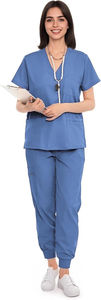 Fabricant de gommage personnalisé d'uniformes de soins infirmiers médicaux OEM-Vêtements d'hôpital en gros Coton Polyester Spandex Denim Scrubs d'allaitement - Product Image 3