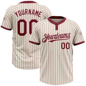 Vente d'usine, prix bas, maillot de baseball à deux boutons, logo personnalisé, design tendance, maillot de baseball à deux boutons en gros - Product Image 3