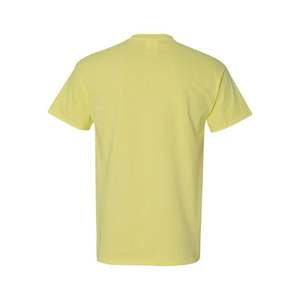 T-shirt à manches courtes en pur coton à col rond épais, ample, couleur unie, blanc, bas pour hommes et femmes, couleur unie - Product Image 4