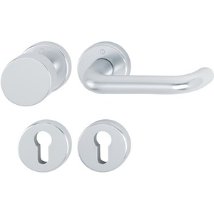 Rosettengarnitur Paris 58/42KV/42KVS/138L Aluminium F1 U-Form PZ DIN Links Right/Left Flach D/K HOPPE <b>Wall</b> Organizer Mail & <b>Key</b> - Product Image 1