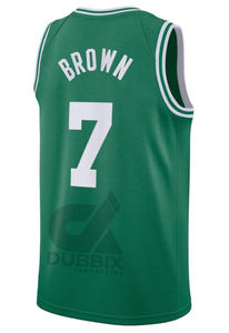 Maillot de basket-ball de Boston 2024-25, logo personnalisé cousu de haute qualité, 100% polyester respirant, uniforme d'équipe 3D pour la saison d'hiver - Product Image 3