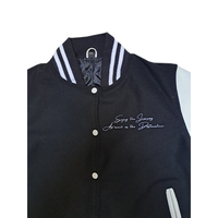 2024 hiver Vintage brodé en cuir véritable veste universitaire pour hommes High Street Style College Bomber