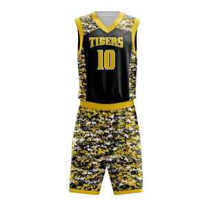 Benutzer definierte Basketball Uniform Sublimation Druckerei Lieferant weiches schnell trocknendes Polyester geeignet für sportliche Leistung - Product Image 5