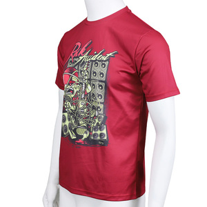 เสื้อยืดผ้าฝ้าย100% พรีเมี่ยมสำหรับผู้ชายดีไซน์โลโก้แบบกำหนดเองลายผ้าไหมสีพื้นพิมพ์สกรีน - Product Image 2