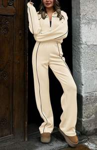 Survêtement femme deux pièces automne 2025 à manches longues sweat zippé pantalons longs tenues survêtement survêtement ensembles sweats à capuche surdimensionnés - Product Image 2