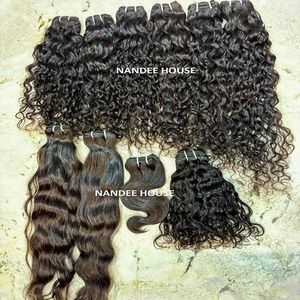 Armure bouclée non traitée de haute qualité de prolongements de cheveux humains vierges de l'Inde du sud Remy - Product Image 6