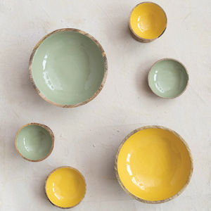 Ensaladera de madera hecha a mano más vendida, trabajo esmaltado impreso, cuencos para mezclar hechos a mano, almacenamiento de vajilla, estilo japonés - Product Image 2