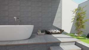 Design moderne Premium Carreaux de porcelaine gris foncé 60x60 Carreaux de mur en pierre finition mate Usine du Vietnam Antibactérien pour chambre - Product Image 2