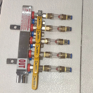 Collecteur d'eau Dubey International 6 entrées 6 sorties avec débitmètre, sans rouille et longue durée de vie - Product Image 1