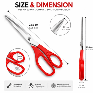 Tijeras de Corte Resistentes de Acero Inoxidable con Cuchillas Afiladas y Mango Ergonómico para Tela, Papel, Oficina, Escuela y Manualidades - Product Image 4