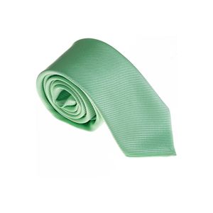 Corbata Italiana Hecha a Mano con Rayas Verde Manzana para Hombre, Ancho Estándar, Talla Única - Product Image 1
