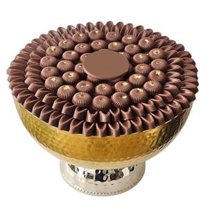 Tazón Redondo de Metal Ecológico y Duradero de Estilo Moderno para Servir Dulces de Chocolate, Ideal para Fiestas y Bodas - Product Image 2