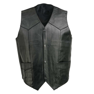 Bonne qualité 100% cuir fait mode gilet prix raisonnable hommes vêtements gilet en cuir - Product Image 2