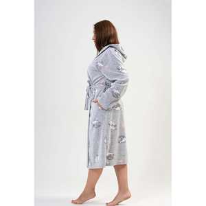 Bata de forro polar extragrande con capucha y manga larga para mujer, talla XXL - Product Image 3