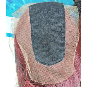 โรงงานขายส่งเส้นผมสังเคราะห์ทนความร้อนสีเบอร์กันดีแบบลอนเด้งดึ๋ง พร้อมเชือกผูกผมสำหรับผู้หญิง - Product Image 5