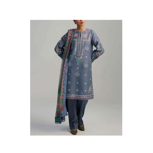 Shalwar Kamiz ปักสนามหญ้า Shalwar Kamiz,ออกแบบใหม่2023 100% คอลเลกชันทางหลวงสนามหญ้าบริสุทธิ์ - Product Image 1