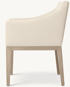 Sillón tapizado Silla de comedor con diseño curvo - Product Image 4