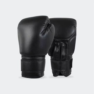 High Quality Leather Polyester Customized Color Breathable Comfortable Sports Boxing Gloves <b>Hook</b> Loop Closure Wholesale Low - Product Image 2