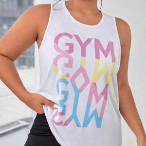 Venta al por mayor Gran oferta sublimación camiseta sin mangas en blanco ropa de mujer bolso informal impresión personalizada verano algodón OEM camiseta personalizada - Product Image 1