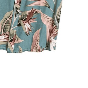 ชุดเสื้อผ้าชายหาดของผู้ชายฮาวายแบบสั่งทำชุดเสื้อกระดุมคุณภาพสูง & กางเกงขาสั้นลายดอกไม้ผ้าสแปนเด็กซ์แพ็คเดียว - Product Image 3