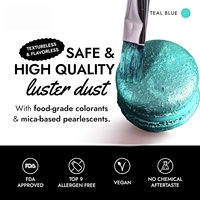 Poudre de Mica Comestible Scintillante Qualité Alimentaire, Pigment Inorganique Non Toxique pour la Décoration de Macarons et de Gâteaux