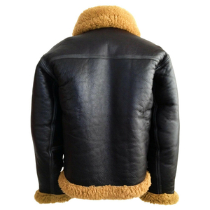 Veste en cuir de vachette pour homme de haute qualité, formelle, avec col montant et logo frontal, teinte en pièce, imperméable et écologique - Product Image 3