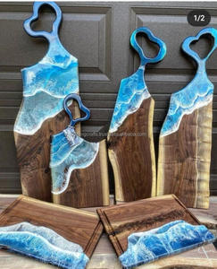 Planche à découper en bois d'acacia avec poignée Planche à fromage en résine et ustensiles de cuisine en vente en gros pour les blocs à découper - Product Image 6