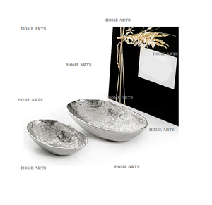 Juego de 2 tazones decorativos color plata, forma y tamaño personalizados, tazón para servir chocolates para proveedor mayorista - Product Image 1