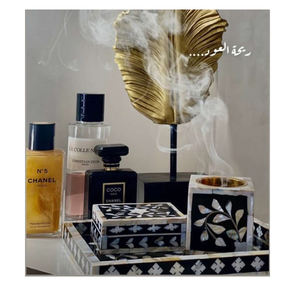 Regalos Religiosos de Ramadán, Kit de Porta Incienso Árabe, Incienso con Incrustaciones de Nácar, Quemadores de Mabkhara, Colección Moderna de Medkhan - Product Image 1