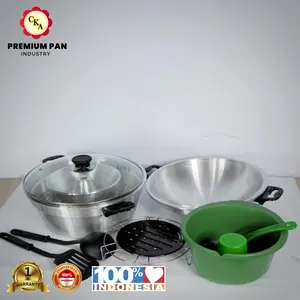 Cao Cấp 32Cm Hiện Đại Hợp Kim Nhôm Baking Pan Set Với Không Dính Glass Bìa Bền Vững Đồ Nấu Nướng Cho Gas Nướng Miễn Phí Dễ Dàng Làm Sạch