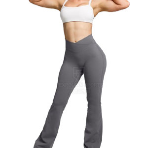 Leggings acampanados de moda deportiva para mujer, de ajuste regular, cintura elástica, transpirables para invierno y ecológicos - Product Image 1