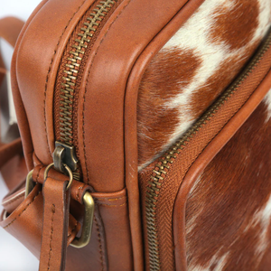 Sac à bandoulière en cuir de vachette unisexe de haute qualité en cuir véritable Vintage robe de mode léger Durable marron - Product Image 4